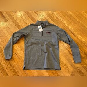 Nike Dry-FIT Gray Quarter Zip Pullover - TV Graphics Embroidery- Size Medium